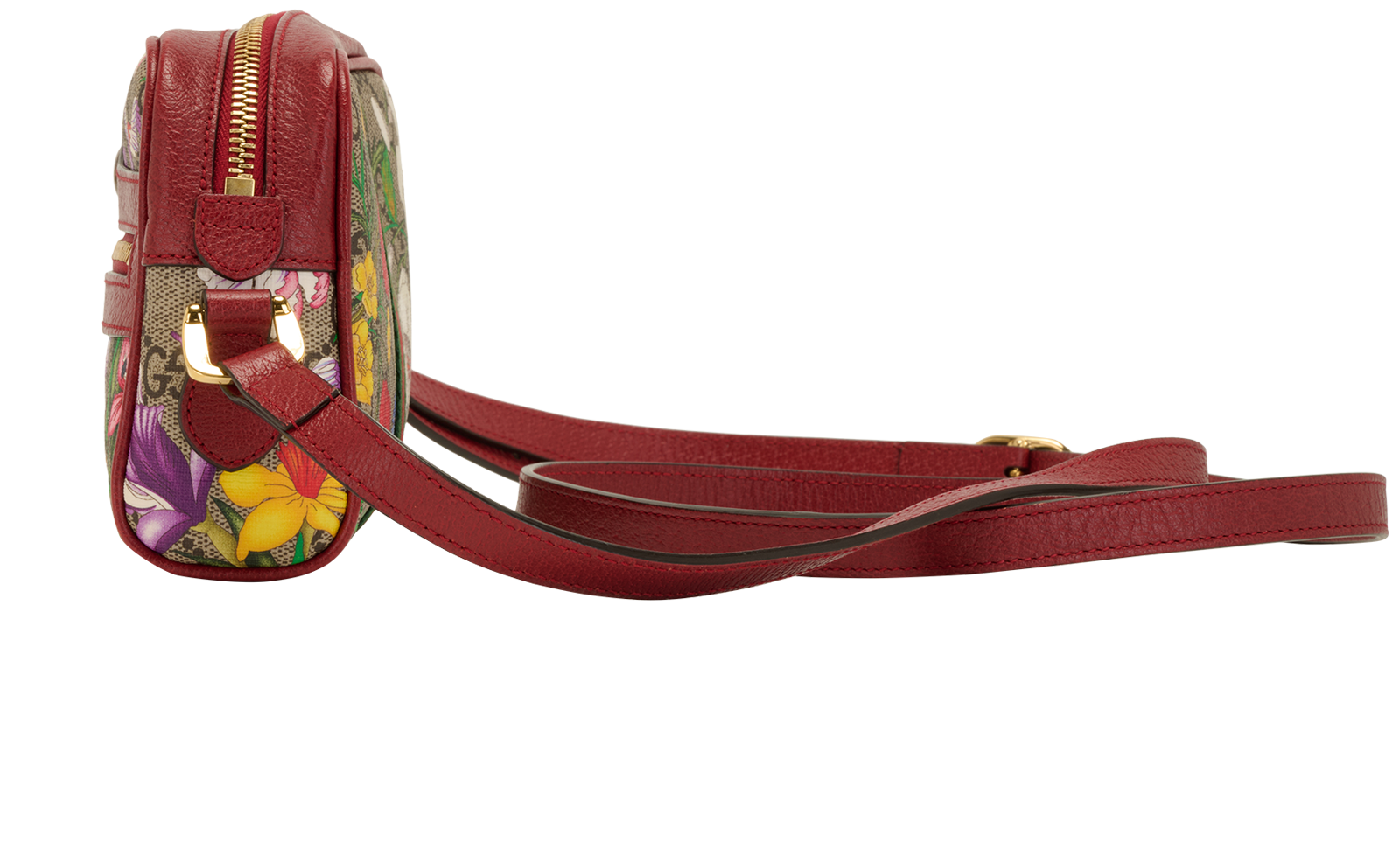 Ophidia Flora Crossbody, &pound;750, Handbags, Beige/Red, Canvas, Bottom view